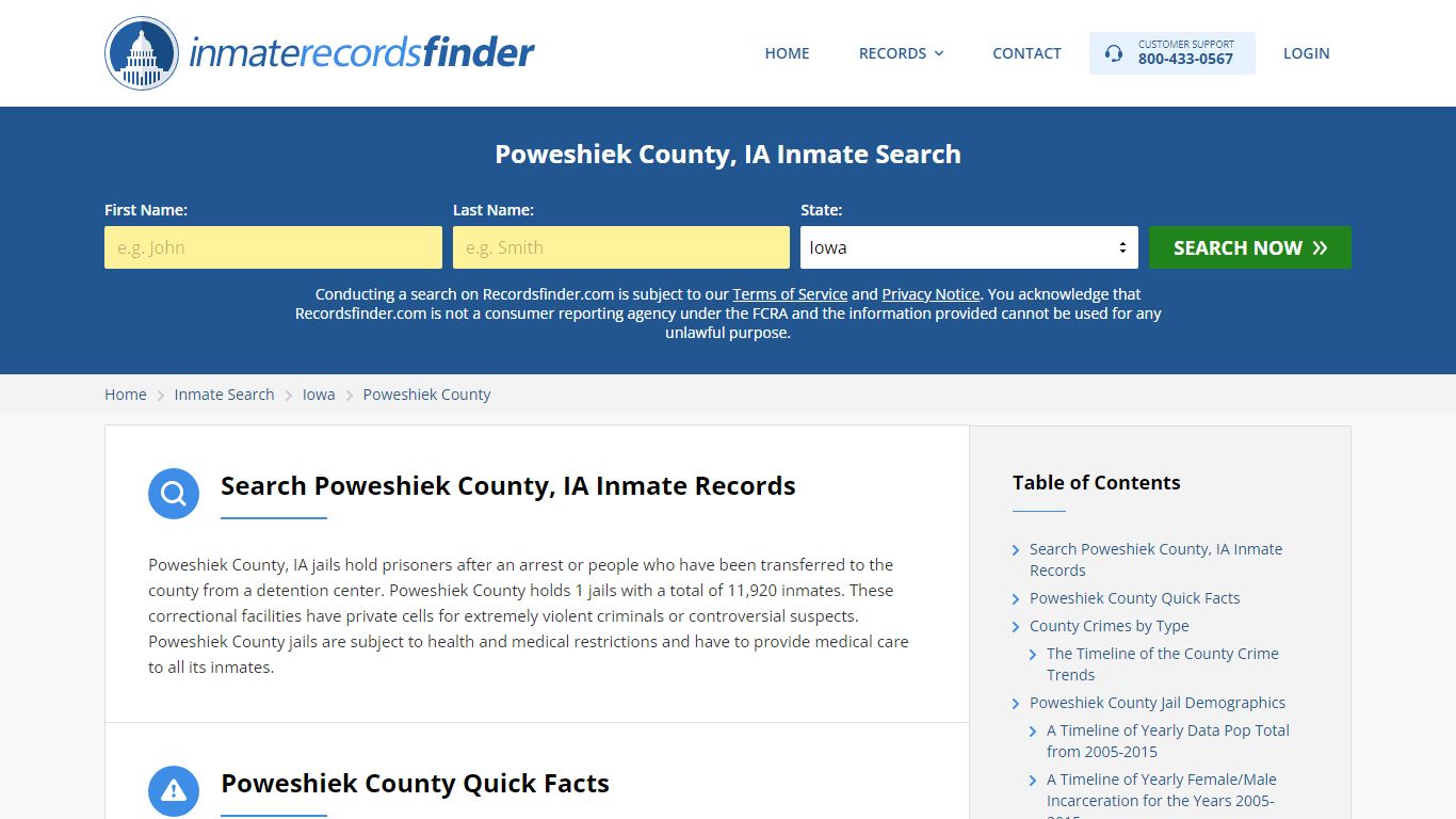 Poweshiek County, IA Inmate Lookup & Jail Records Online